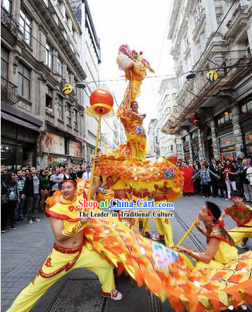 Supreme Chinese Happy Celebration Parade Chongqing Dragon Dancing Costumes Complete Set