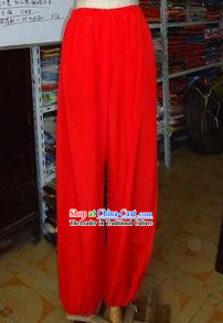 Traditional Chinese Red Pants