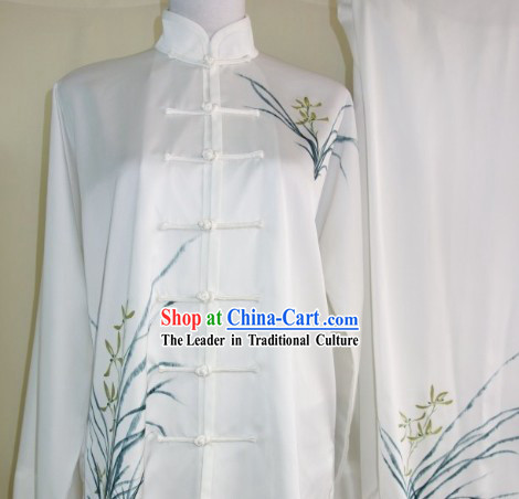 Hand Painted Orchid Martial Art Dresses, Sportswear _ Accessories
