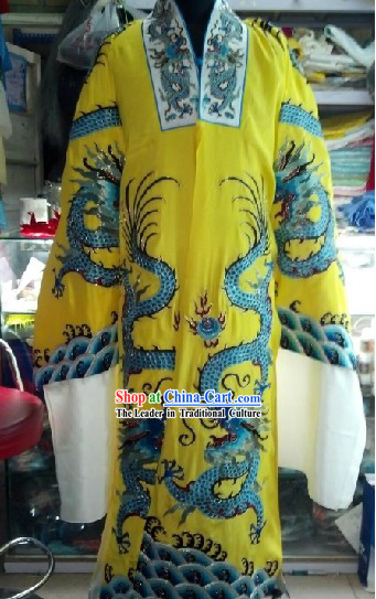 Ancient Chinese Dragon Embroidery Long Robe for Men