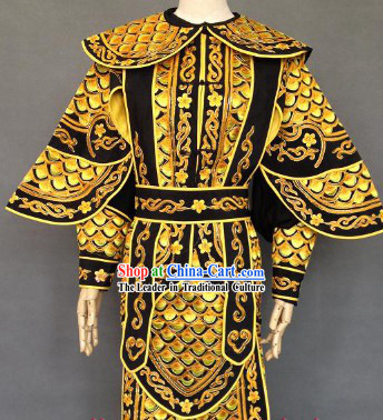 Cantonese Opera Da Kao Armor Golden Costumes