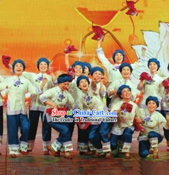 Traditional Chinese Grandmother Dance Costumes for Women