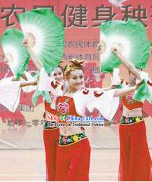 Female Yangge Dance Costumes and Hat