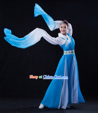 Professional Stage Performance Blue Shui Xiu Classical Dancing Costumes