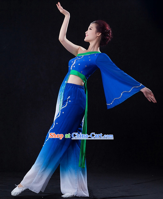 Professional Stage Performance Color Transition Dancing Costumes