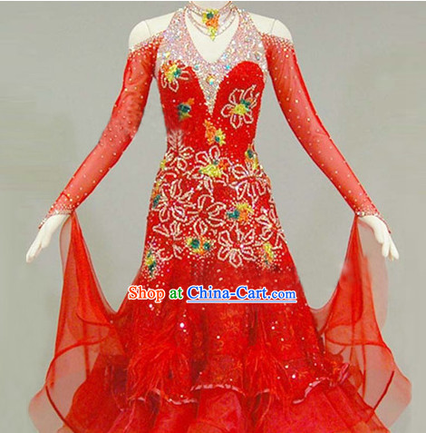 Special Custom Made Latin Waltz Competition Dance Costume