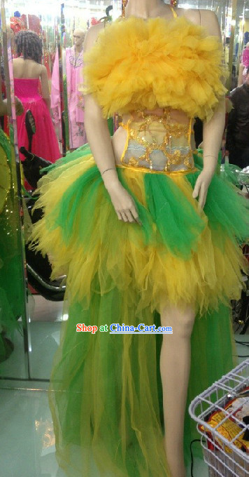 Professional Custom Make Stage Performance Dancing Costumes and Hair Accessories Full Set for Women