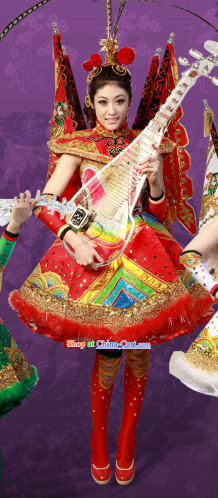 Crystal Music Ensemble Stage Performance Peking Opera Style Costumes