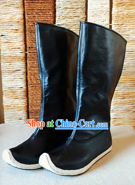 Handmade Ancient Chinese Hanfu Style Black Boots