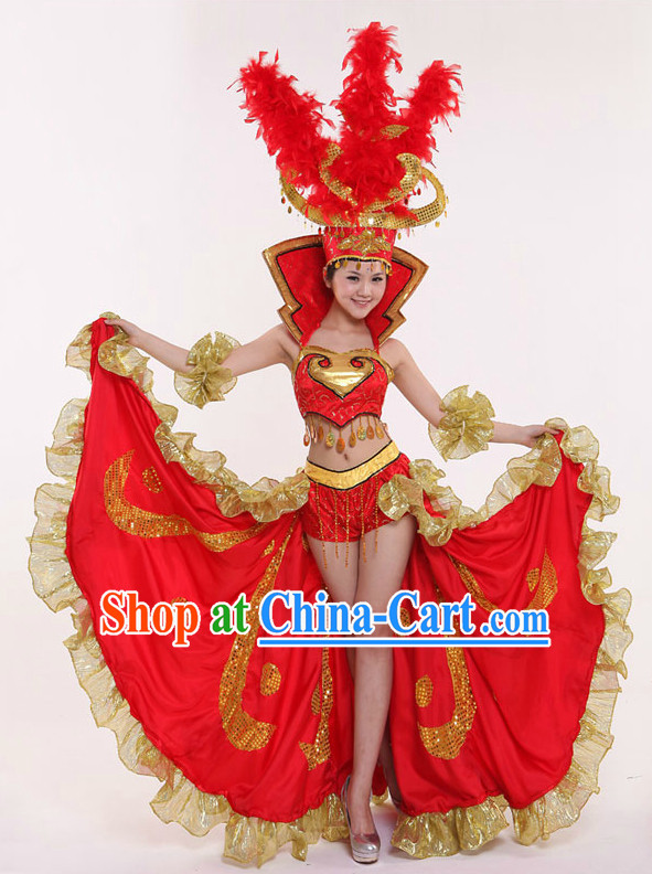 Latin Dance Costumes and Hat