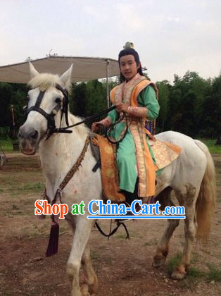 Ancient Chinese Prince Clothing and Crown Complete Set