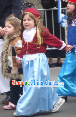 Traditional Greek Children Dress National Costume of Greek AMALIA Costume for Kids
