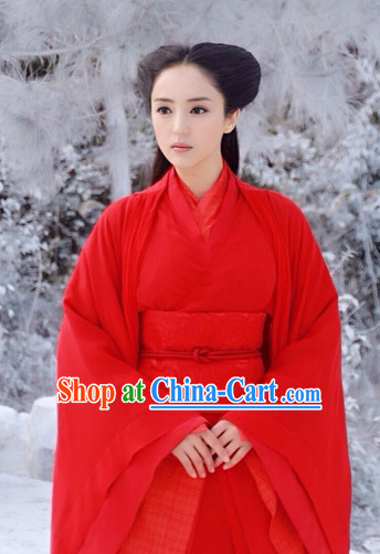 Chinese Red Hanfu Oriental Clothing for Women
