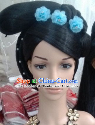Ancient Chinese Fairy Black Wigs and Hair Accessories