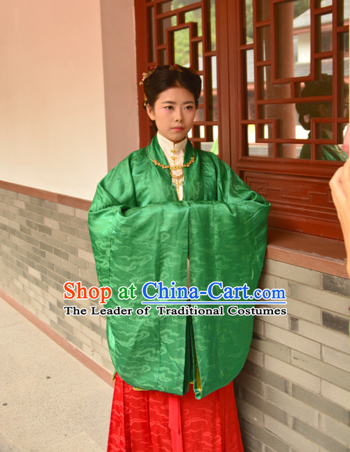 Chinese Green Ming Han Fu Costumes Dresses online Designer Halloween Costume Wedding Gowns Dance Costumes Superhero Costumes Cosplay for Women