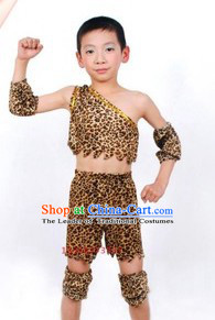 New Stone Age Xia Dynasty Costume for Kid Boys