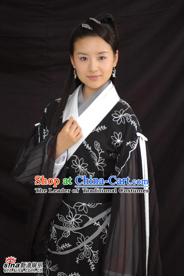 Chinese Costume Chinese Classic Costumes National Garment Outfit Clothing Clothes Ancient Jin Dynasty The Butterfly Lovers Chinese Legend Zhu Yingtai Women Costumes
