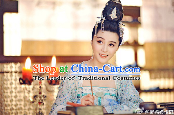 Chinese Tang Dynasty Princess Wigs Hair Accessories Fascinator Headpieces Hair Sticks Hairpins Hair Clips Hair Ornaments for Women