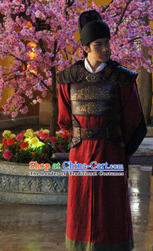 Tang Dynasty Chinese General Body Armor Costume Complete Set for Men