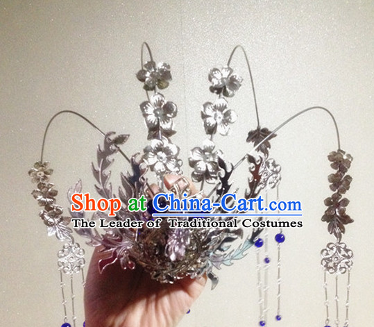 Chinese Ancient Style Tang Dynasty Imperial Crown Hair Jewelry Accessories Hairpins Headwear Headdress Hair Fascinators for Women