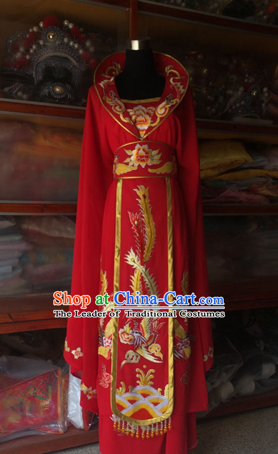 Chinese Opera Embroidered Empress Costume Traditions Culture Dress Masquerade Costumes Kimono Chinese Beijing Clothing for Women