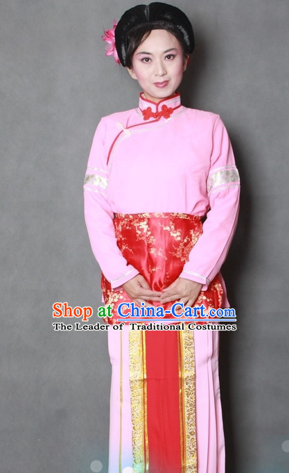 Chinese Opera Classic Housewife Waitress Costume Dress Wear Outfits Suits for Women