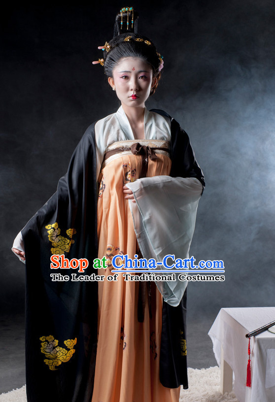 Chinese Ancient Tang Dynasty Princess Clothes Costume China online Shopping Traditional Costumes Dress Wholesale Asian Culture Fashion Clothing and Hair Accessories for Women