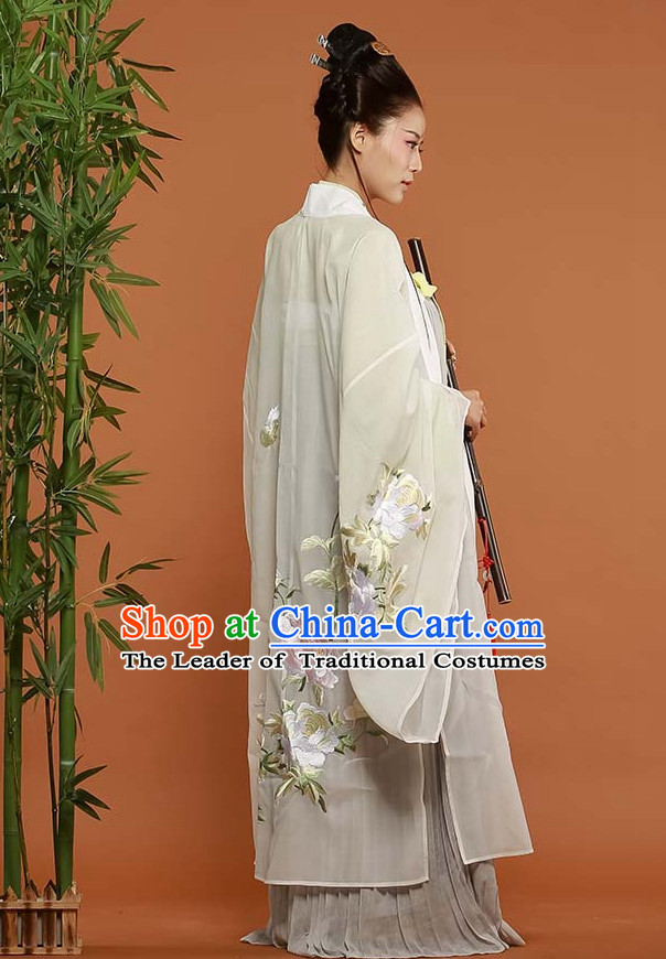 Asian Fashion Chinese Ancient Han Dynasty Embroidered Cranes Clothes Costume China online Shopping Traditional Costumes Dress Wholesale Culture Clothing and Hair Accessories for Women