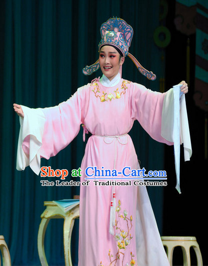 Chinese Beijing Opera Scholar Costumes and Headwear for Men