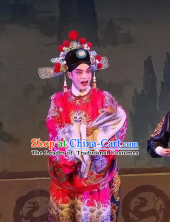 Chinese Opera Costumes Beijing Opera Costume Peking Stage Bridegroom Dress Dragon Robe Complete Set for Men