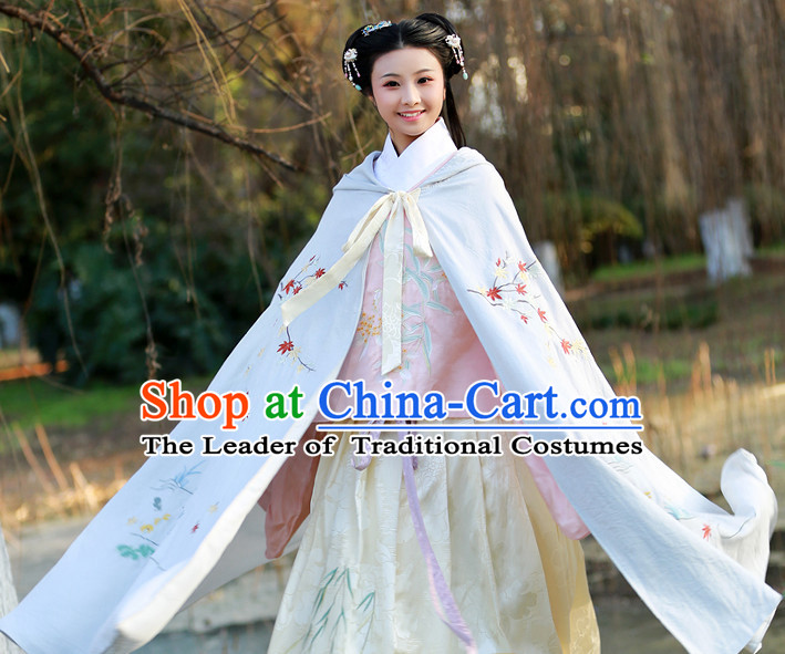 Long Ancient Chinese Cape Mantle for Girls and Women