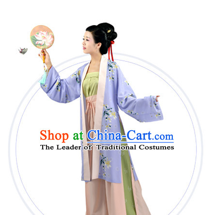 Chinese Song Dynasty Wear Clothing and Hair Jewelry Complete Set for Women
