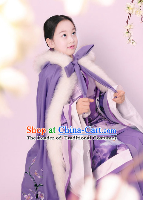 Ancient Chinese Little Princess Winter Mantle Cape