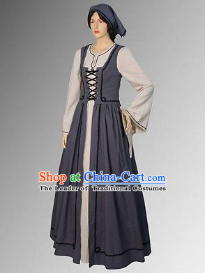 Traditional Medieval Costume Renaissance Costumes Historic Farmer Clothing Complete Set