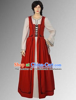 Traditional Medieval Costume Renaissance Costumes Historic Farmer Clothing Complete Set