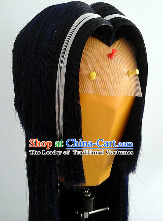 Ancient Asian Korean Japanese Chinese Style Female Wigs Toupee Wig Hair Extensions Sisters Weave Cosplay Wigs Lace