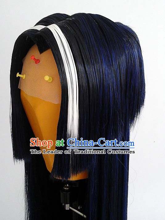 Ancient Asian Korean Japanese Chinese Style Female Wigs Toupee Wig Hair Extensions Sisters Weave Cosplay Wigs Lace