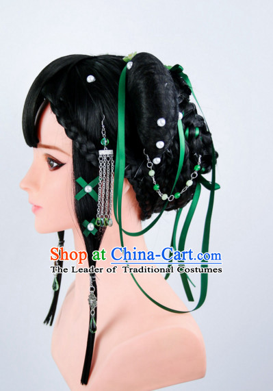 Ancient Chinese Heroine Wigs Toupee Wigs Human Hair Wigs Haircuts for Women Hair Extensions Sisters Weave Cosplay Wigs Lace Hair Pieces and Accessories for Women