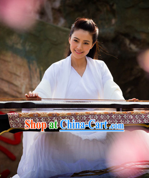Pure White Fairy Kung Fu Master Costumes Complete Set for Women