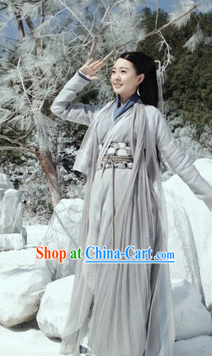 Traditional Chinese Grey Hanfu Dresses for Women