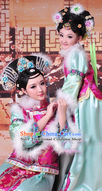 Ancient Chinese Manchu Princess Dress for Little Girls