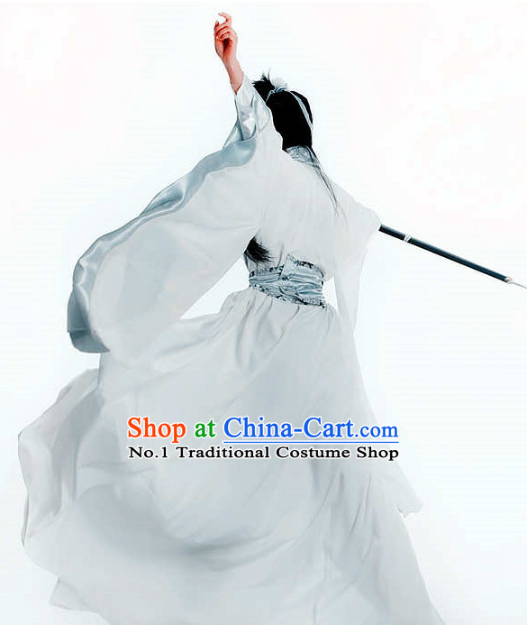 Asian China Ghazi White Costumes
