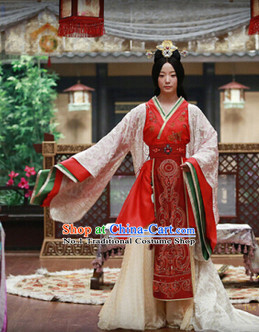 Han Dynasty Queen Costumes and Hair Accessories