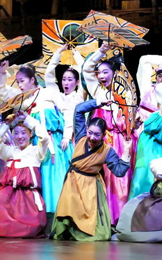 Korean Civilian Hanbok Dancing Costumes Carnival Costumes Traditional Costumes for Women