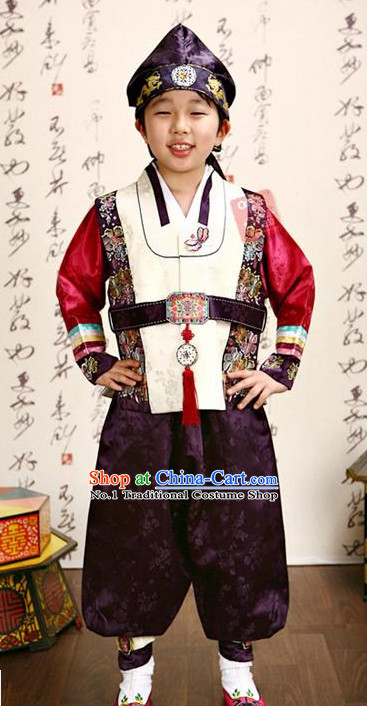 Traditional Korean Clothing Custom Made Boys Hanbok for Birthday Party Halloween