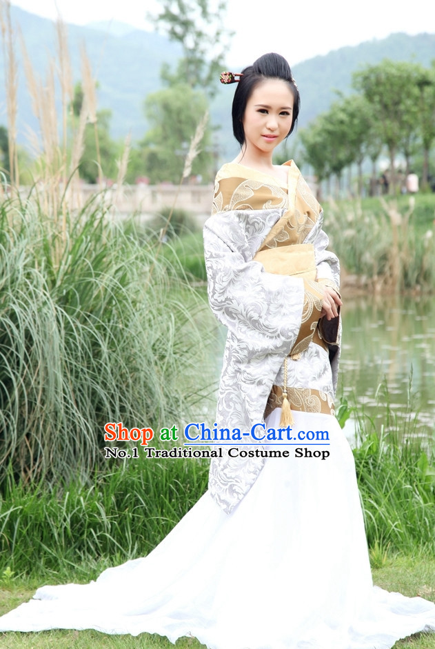 Chinese Traditional Female Hanfu Costumes Complete Set