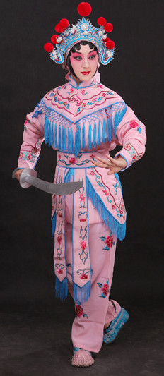 Classical China Beijing Opera Hua Dan Costumes and Hat Complete Set
