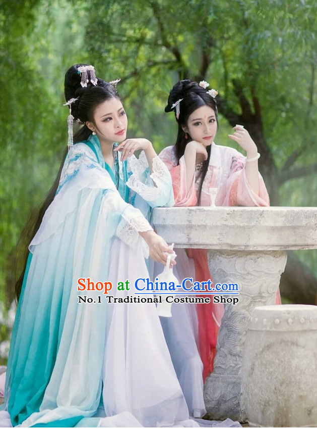Chinese Costumes Traditional Clothing China Shop Blue Princess Cosplay Halloween Costumes
