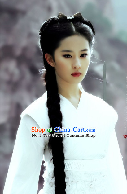 Chinese Traditional Style Female Long Black Wig