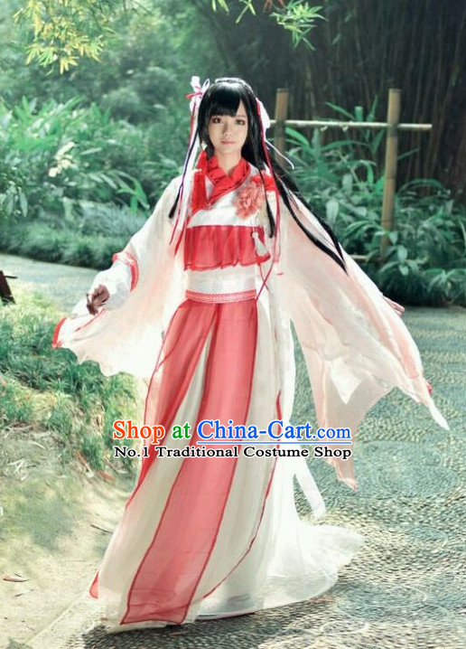 Chinese Kimono Costumes Asian Fashion Fairy Costume Complete Set for Girls